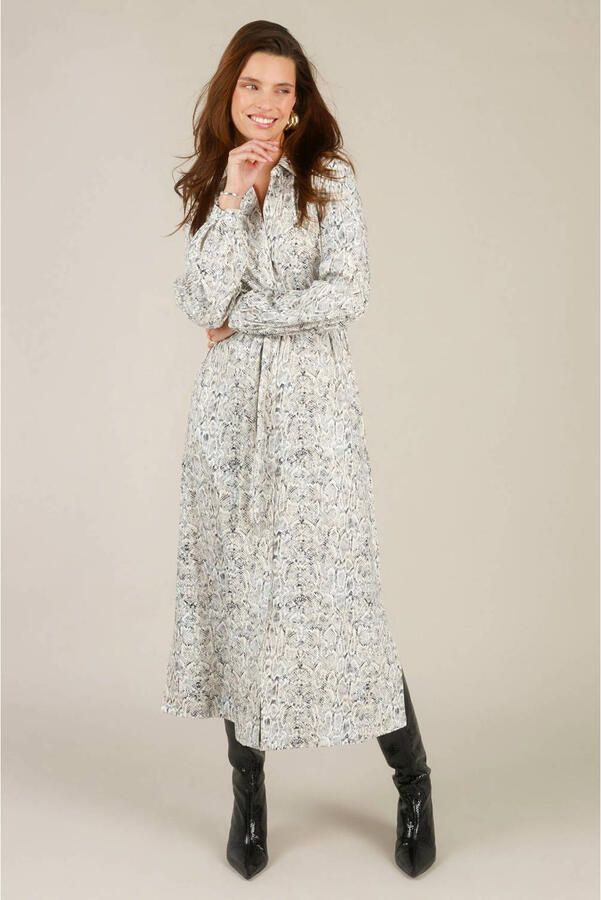 Yest blousejurk met dierenprint ecru