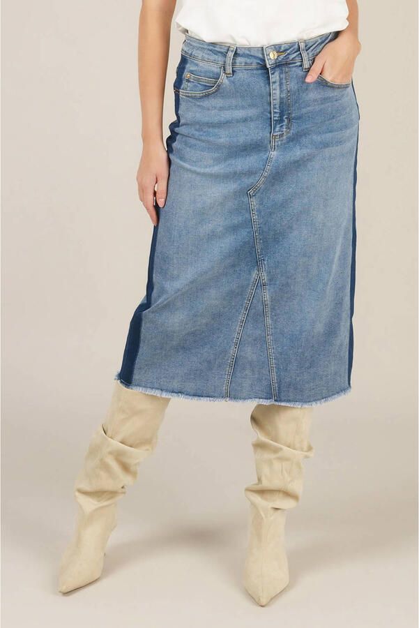 Yest denim spijkerrok medium blue denim