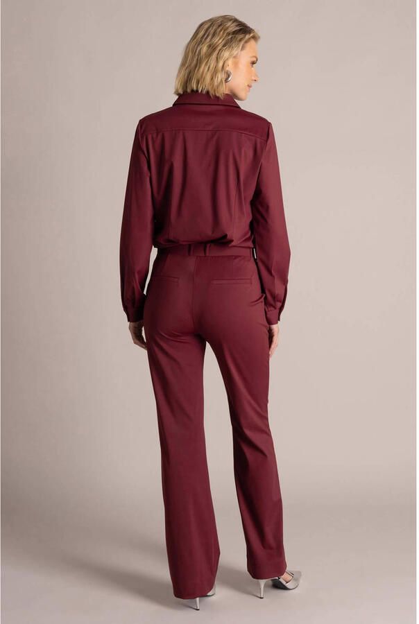 Yest flared broek donkerrood - Foto 2