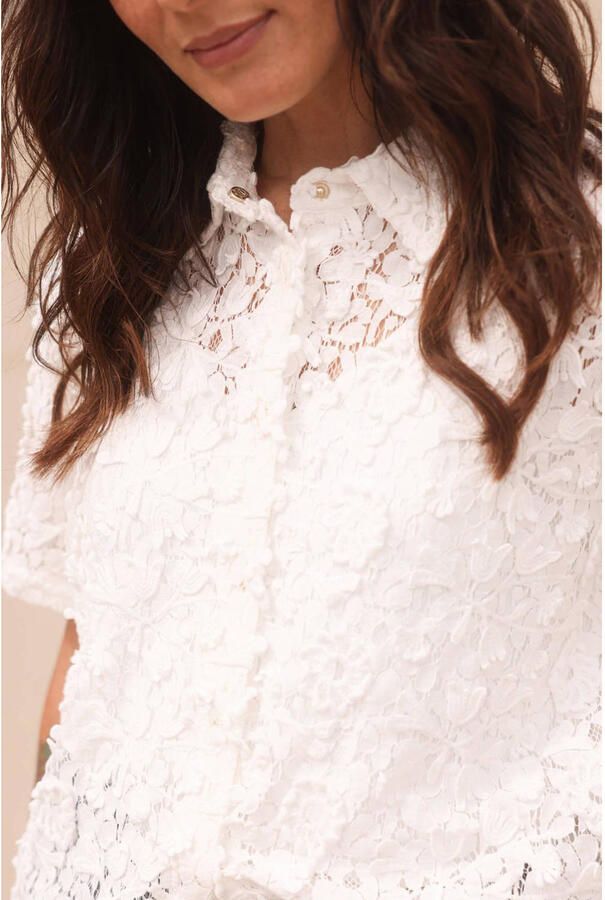 Yest gebloemde blouse ecru - Foto 2