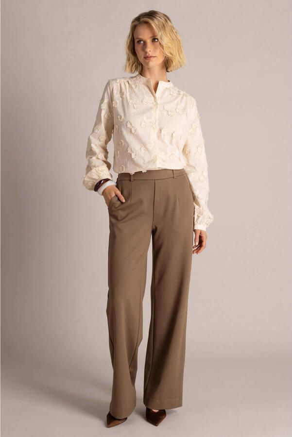 Yest gebloemde blouse met borduursels beige - Foto 2