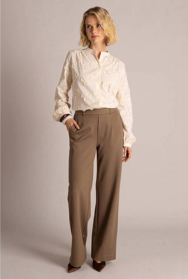 Yest gebloemde blouse met borduursels beige - Foto 2