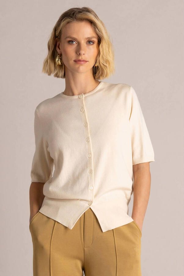 Yest gebreid vest beige