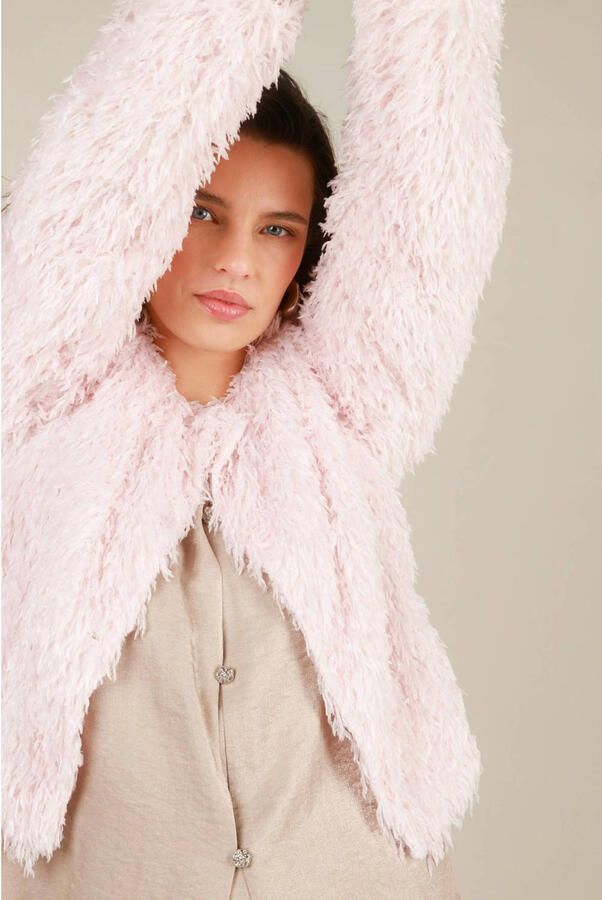 Yest gebreid vest roze