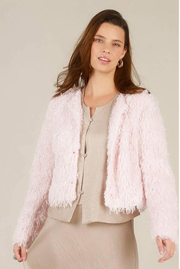Yest gebreid vest roze - Foto 3