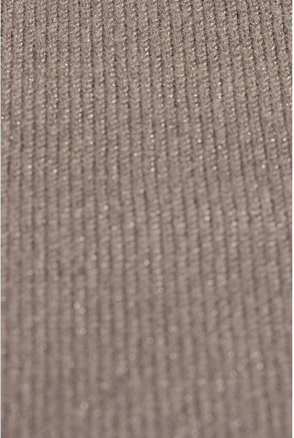 Yest gebreide midi jurk met ceintuur taupe - Foto 2