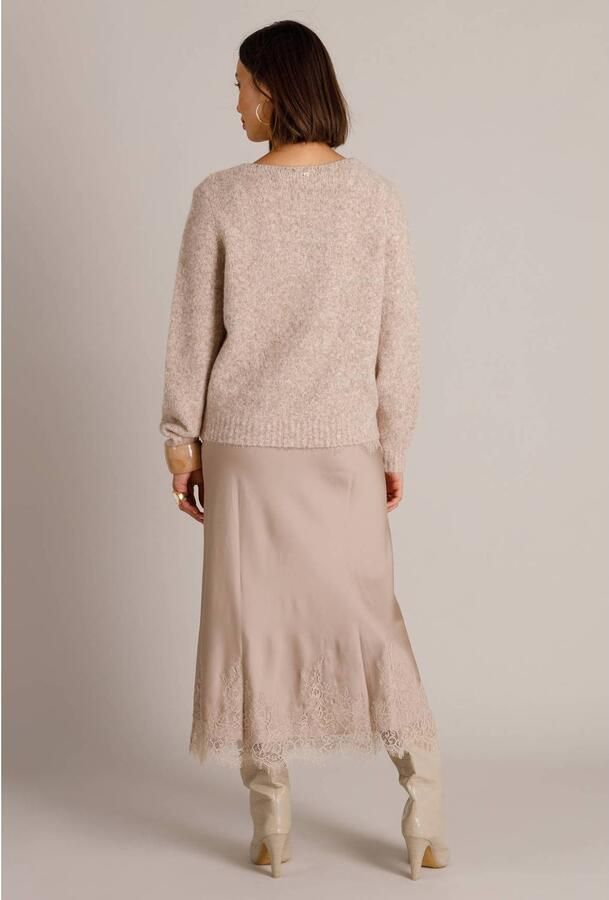 Yest gebreide trui met wol beige - Foto 2