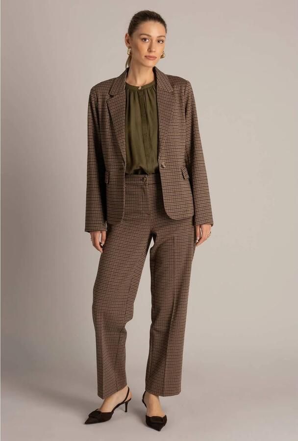 Yest geruite blazer bruin - Foto 3