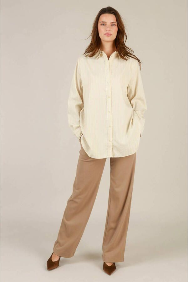Yest gestreepte blouse ecru met lurex - Foto 2