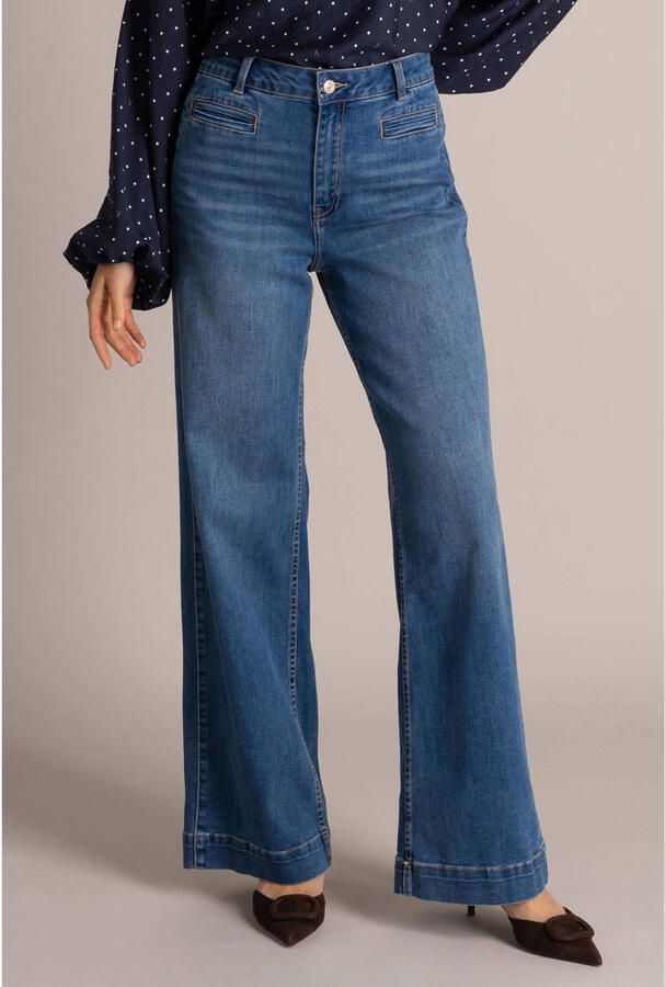 Yest high waist flared jeans donkerblauw