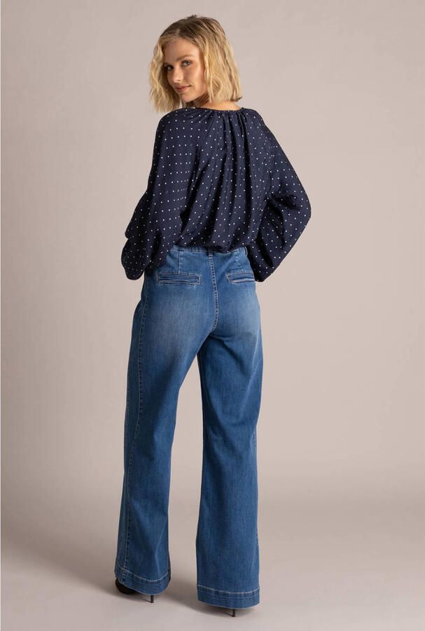 Yest high waist flared jeans donkerblauw - Foto 2