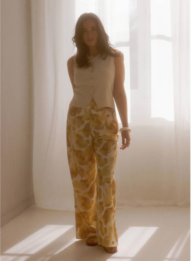 Yest high waist broek geel - Foto 2