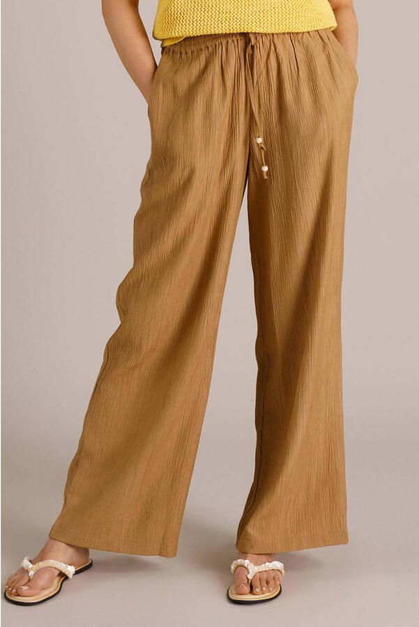 Yest high waist broek taupe
