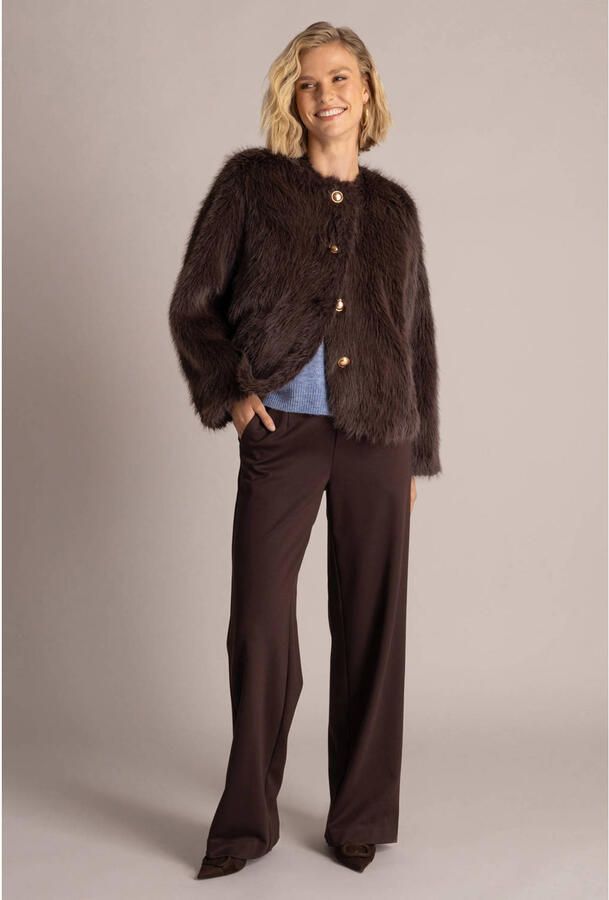 Yest imitatiebont winterjas bruin - Foto 2