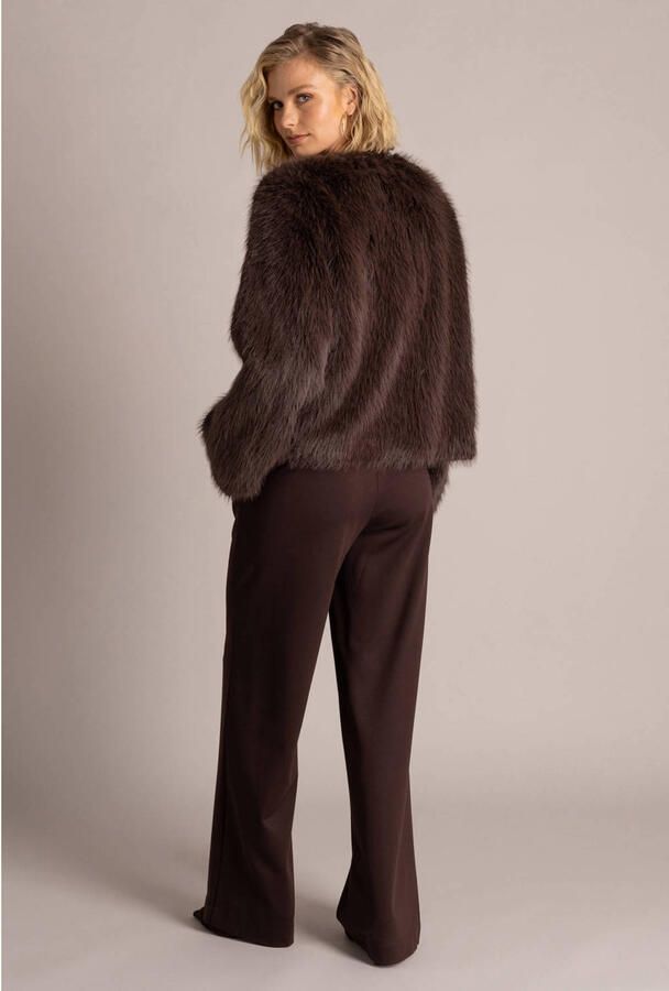 Yest imitatiebont winterjas bruin - Foto 3