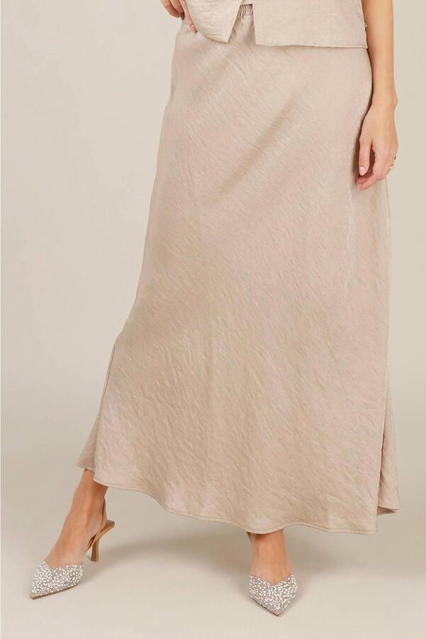 Yest midi rok taupe