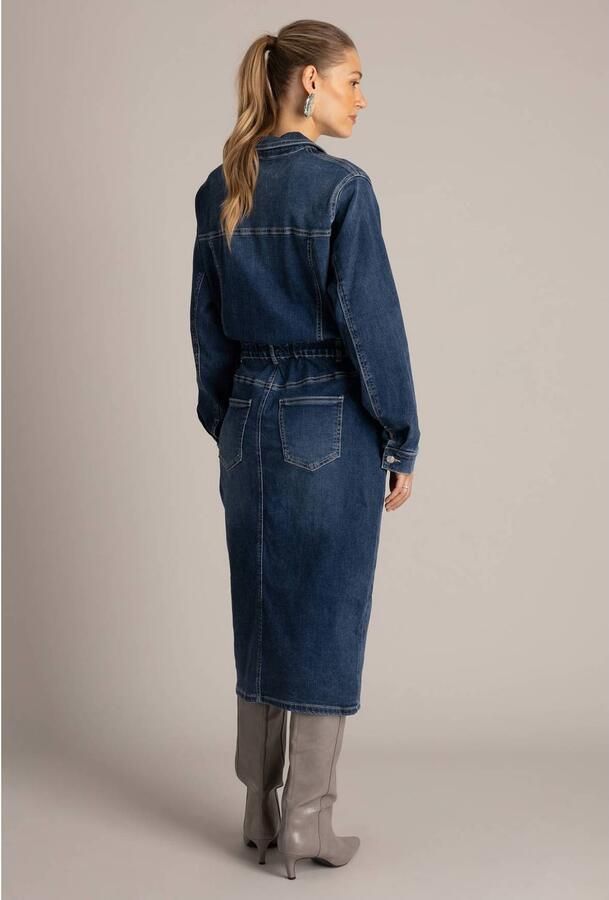 Yest midi spijkerjurk dark blue denim - Foto 2