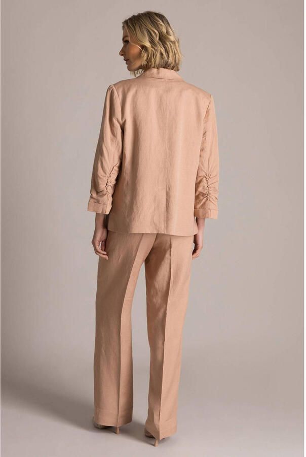 Yest regular blazer met linnen camel - Foto 2