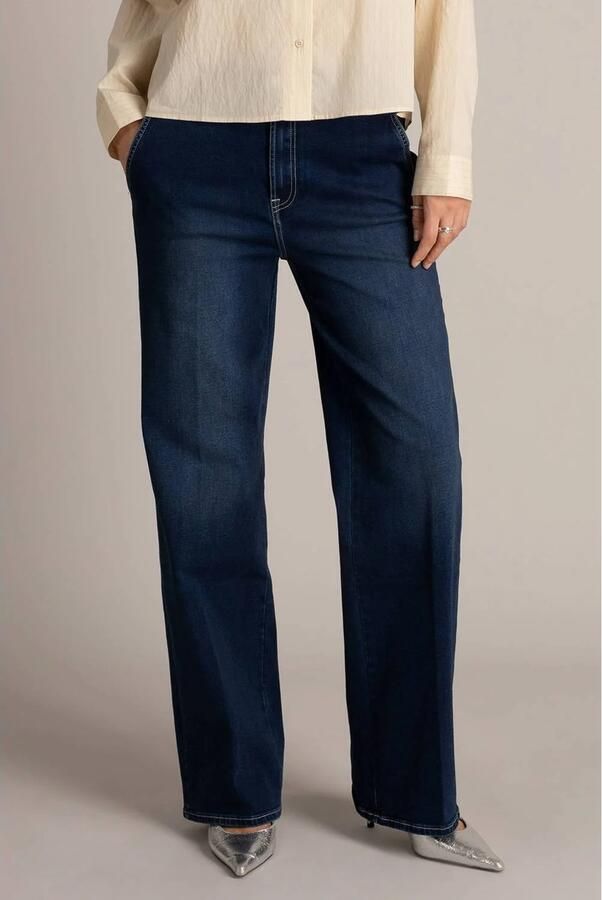 Yest straight leg jeans donkerblauw denim