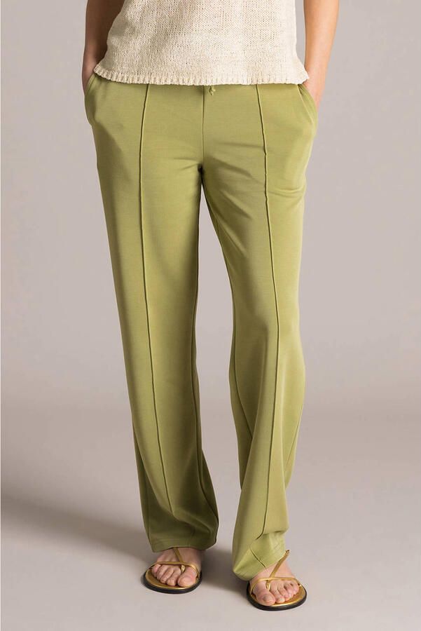 Yest straight regular waist broek groen