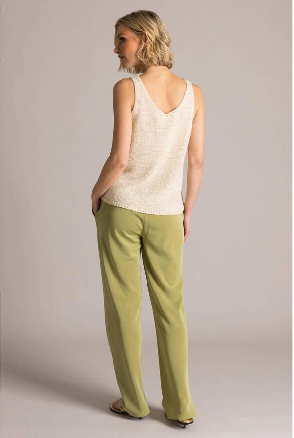 Yest straight regular waist broek groen - Foto 2