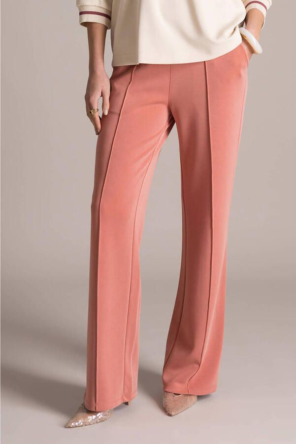 Yest straight regular waist broek oudroze