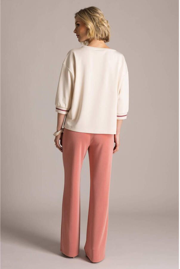 Yest straight regular waist broek oudroze - Foto 2