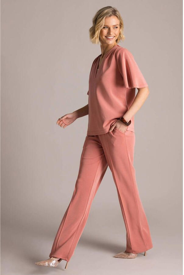 Yest straight regular waist broek oudroze - Foto 3