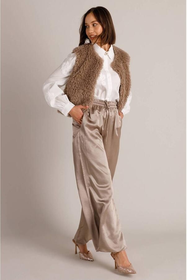 Yest teddy gilet bruin - Foto 3