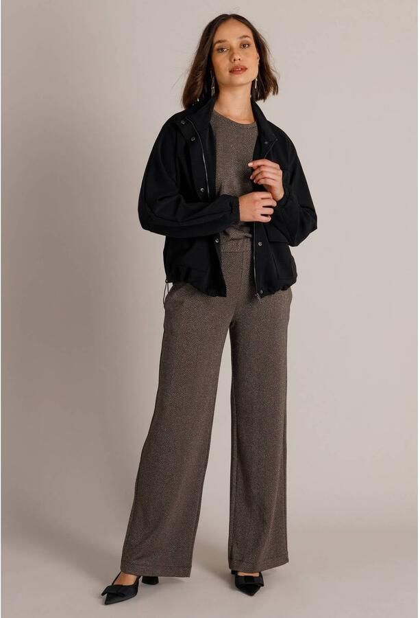 Yest top met glitters zwart taupe - Foto 2