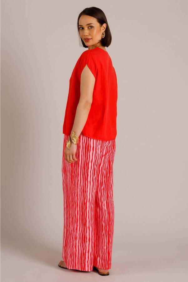 Yest top met linnen rood - Foto 2