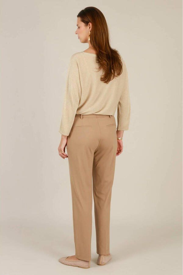 Yest travelstof pantalon lichtbruin - Foto 2