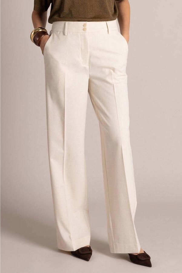 Yest wide leg broek beige