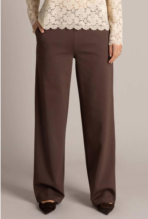 Yest wide leg broek bruin