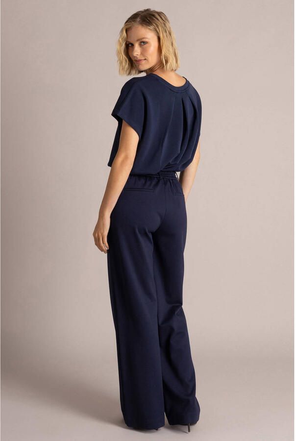 Yest wide leg broek donkerblauw - Foto 3