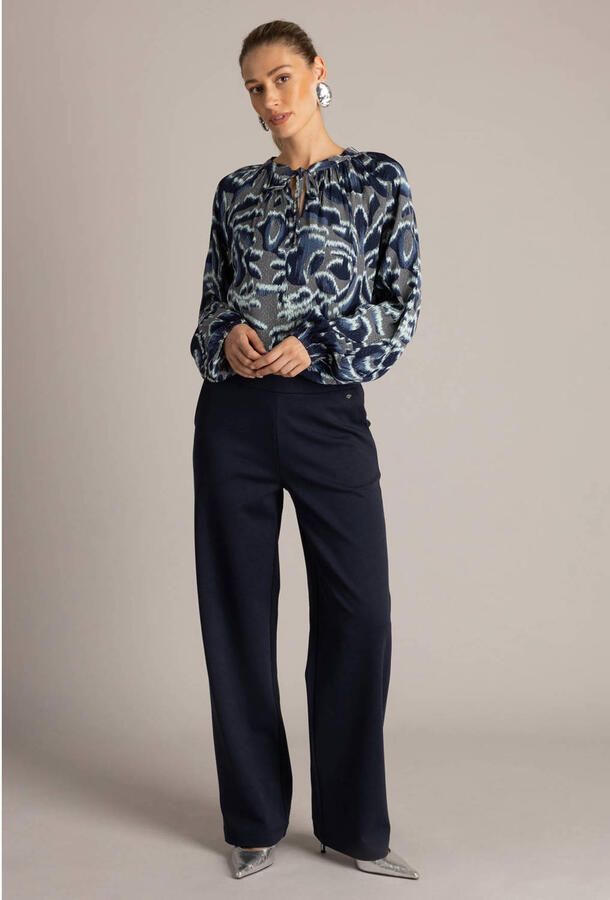 Yest wide leg broek donkerblauw - Foto 2