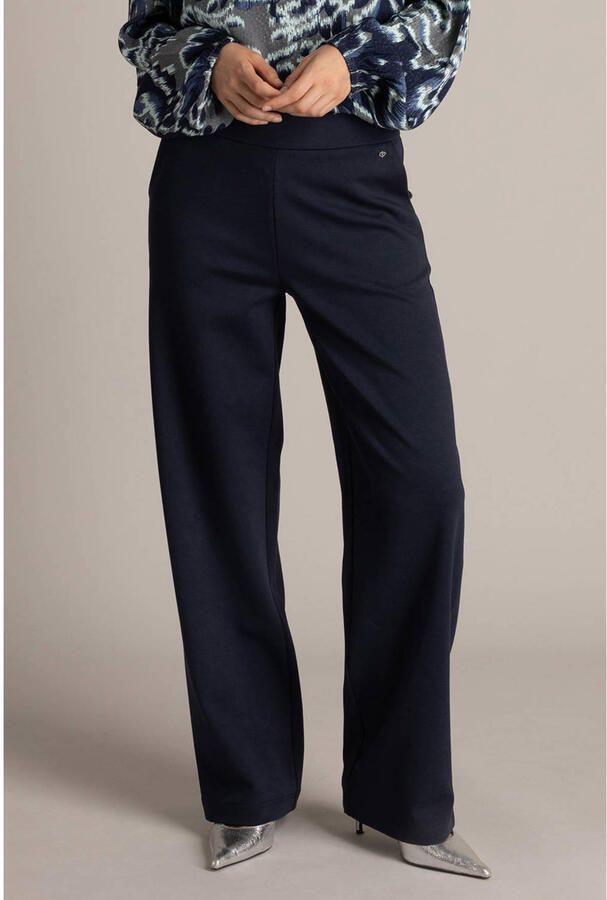 Yest wide leg broek donkerblauw