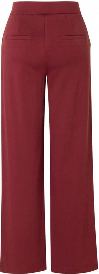 Yest wide leg high waist casual broek donkerrood - Foto 3