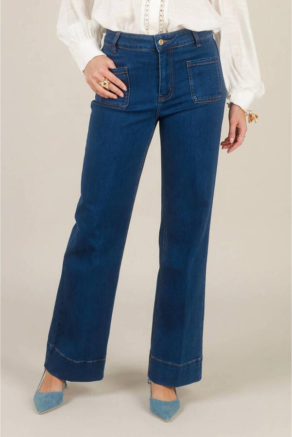 Yest wide leg jeans dark blue denim