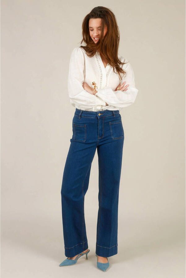 Yest wide leg jeans dark blue denim - Foto 3