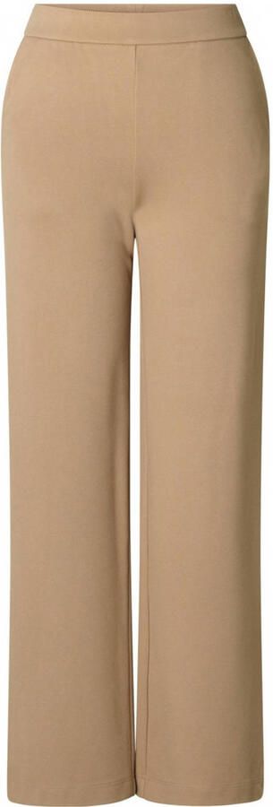 Yest wide leg regular waist broek camel