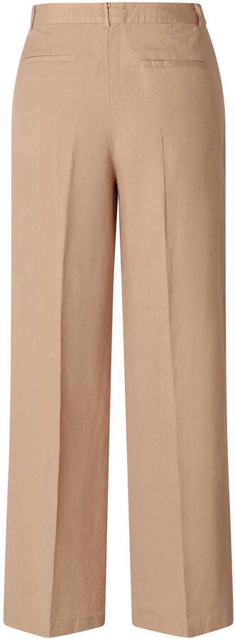 Yest wide leg regular waist broek met linnen beige - Foto 3