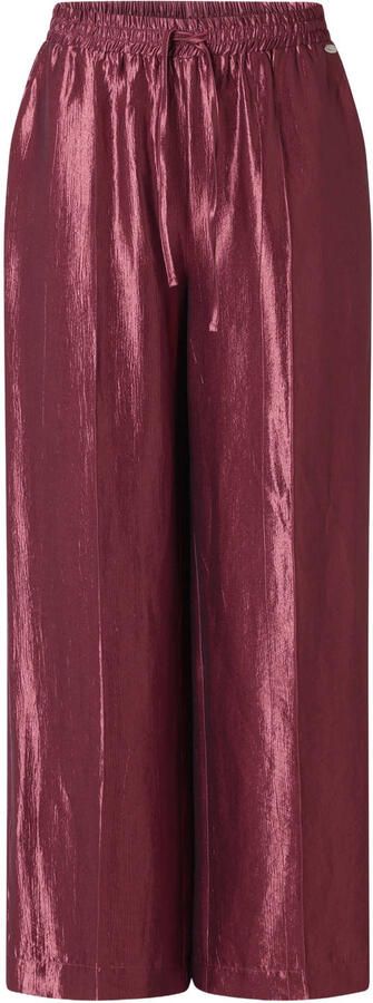 Yest wide leg regular waist broek roodbruin - Foto 2