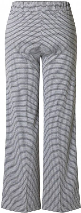 Yest wide leg regular waist geruite broek grijs - Foto 2