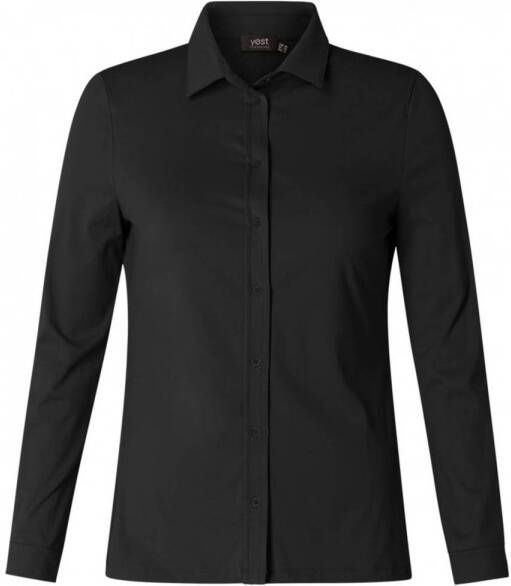 Yesta blouse van travelstof in zwart
