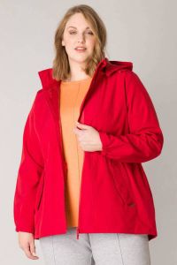Yesta softshell jas met capuchon rood