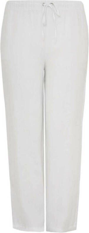 YOEK linnen loose fit broek wit