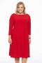 Yoek A-lijn jurk DOLCE van travelstof rood - Thumbnail 1