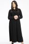 Yoek A-lijn jurk DOLCE van travelstof zwart - Thumbnail 1