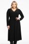 Yoek A-lijn jurk DOLCE van travelstof zwart - Thumbnail 1